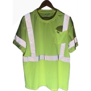 Buffalo‎ Outdoors Mens XL High Vis Safety T-Shirt Reflective Neon Lime